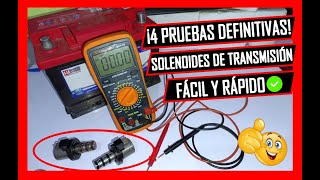 Como PROBAR SOLENOIDES De Transmisión Automática ✅4 PRUEBAS DEFINITIVAS ✅ [upl. by Akinit]