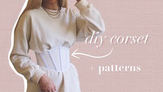 DIY CORSET TUTORIAL  PATTERNS AVAILABLE  How to Sew Your Own Sheer Corset Detailed Explanation [upl. by Aidas]