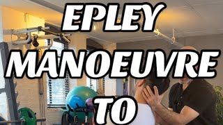 Epley manoeuvre to treat Vertigo BPPV Osteopath Murat [upl. by Inalel]