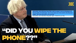 Boris Johnson grilled over thousands of missing WhatsApps at Covid Inquiry [upl. by Goer]