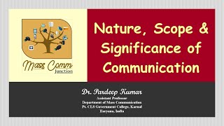 103 Nature Scope amp Significance of Communication [upl. by Ianteen]