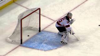 Brodeur and Schneider during pregame warmup at the Devils  Senators hockey game Part 2 [upl. by Anauq480]