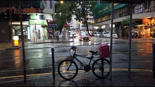 【4K】Rainy afternoon walk at Wan Chai Hong Kong [upl. by Gnad]