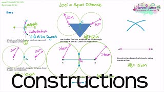 Constructions  Revision for Maths GCSE and IGCSE [upl. by Annahahs]