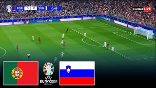 🔴LIVE  PORTUGAL vs SLOVENIA I UEFA EURO 2024  ROUND OF 16  MATCH LIVE TODAY  REALISTIC PES [upl. by Denni]