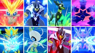 Pokémon Sword amp Shield  All Legendary Pokémon Signature Moves Crown Tundra [upl. by Yrtsed278]