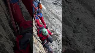 Rockfall🤯😳 couloir du Goûter Mont Blanc 2024 [upl. by Nira]