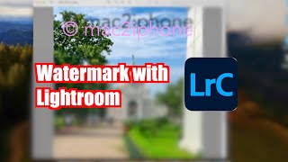 Add watermark in Adobe Lightroom Classic  How to [upl. by Auohp]