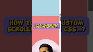 Make Custom Scrollbar In Websites With CSS 🤔🔥 css webdevelopment [upl. by Einnok]