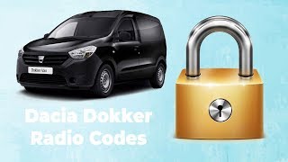 How to Get Your Dacia Dokker Radio Code Online In Minutes Easy [upl. by Abocaj]