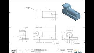 Train Body Multiview Drawing Created [upl. by Leggat349]