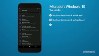 Tips amp Tricks  Microsoft smartphone Taal instellen Windows 10 [upl. by Nauqaj]