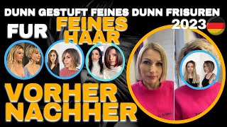 Dünn Gestuft Feines Dünn Frisuren für Feines Haar Vorher Nachher  Eine Visuelle Inspiration [upl. by Yednarb]