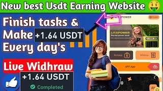 🔥 Best Usdt Earning Platform 2024 Get Daily High Benefits By VIP and INVITATION Invest [upl. by Kcirdec]