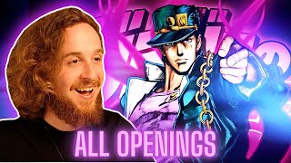 Singer Reacts to JOJOS BIZARRE ADVENTURE Openings 112 All Variants [upl. by Letha]