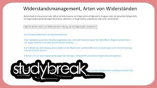 Widerstandsmanagement Arten von Widerständen  Enterprise Transformation [upl. by Drehcir]