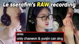 Le sserafims raw live VOCALS recording gets VIRAL full studio version [upl. by Neelasor888]