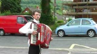 Piano Accordion Player Street Busking Nick Williams Music [upl. by Noiztneb292]