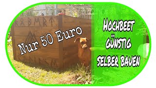 🌻 Hochbeet für nur 50 Euro selber bauen 🌻  Garten  DIY  Gartenideen Günstig [upl. by Naanac]