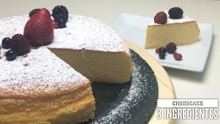 La Mejor Tarta de Queso con solo 3 ingredientes sin chocolate y sin gluten  Cheesecake Japones [upl. by Reinold]