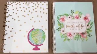 Happy Planner Teacher Planner Versus Recollections Teacher Planner Comparison [upl. by Cirdor955]