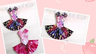 How to make paper skirt  paper skirt  paper crafts paper 👗 [upl. by Deste]