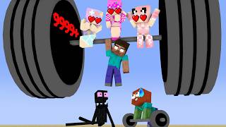 Monster School  WHO IS THE STRONGEST CHALLENGE 2  Minecraft Animation [upl. by Droflim]