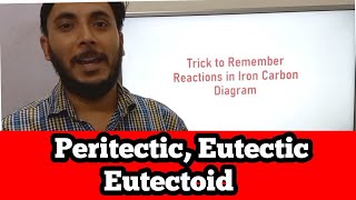 Eutectoid Eutectic Peritactic  Trick to remember  Reactions in iron carbon diagram [upl. by Ojeibbob573]