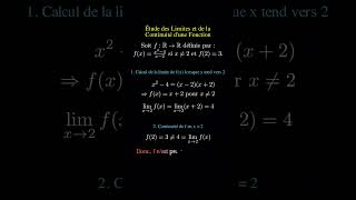 Limite et continuité dune fonction Prolongement par continuité  maths fonction continuité [upl. by Lyris]