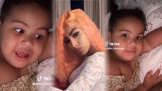 Yailin cantando la canción de ANUEL con cataleya 🥹 cataleya muy feliz cantando en TikTok [upl. by Vod]