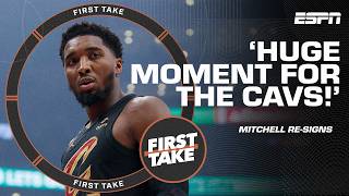 This is a HUGE MOMENT for the Cavs  Windy details Donovan Mitchells max extension  First Take [upl. by Ellerehc]