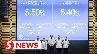 EPF declares 55 dividend for conventional savings for 2023 [upl. by Anelra]