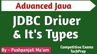 Lec  22 JDBC Driver and its Types in Advanced Java in Hindi [upl. by Bremen858]