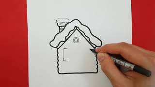 come disegnare la casa di babbo natale [upl. by Bordiuk]