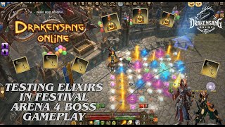 Drakensang Online  Testing Elixirs In Festival Arena 4 Boss Gameplay Drakensang Dso [upl. by Kellyn]