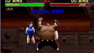 Mortal Kombat 2 Kitana Finishing Moves [upl. by Bubb]