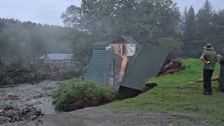 Lyndonville VT Brook Rd Flood Damage 2024 07 30 054417 [upl. by Meuser]