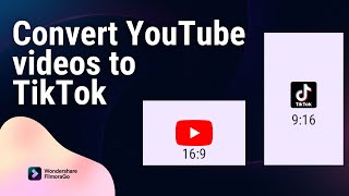 How to convert a YouTube video to TikTok format in FilmoraGo  Mobile Editing Tutorial [upl. by Ellek]