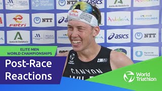 PostRace Reactions  Hayden Wilde  Elite Men World Championships [upl. by Ylremik]