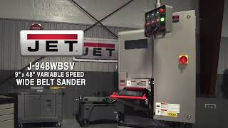 Jet 9 x 48 in Variable Speed Wide Belt Sander 3PH 230V [upl. by Frymire741]