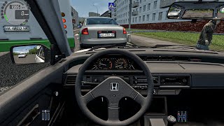 Honda Civic III  City Car Driving Steering Wheel  Normal Driving [upl. by Assiram]