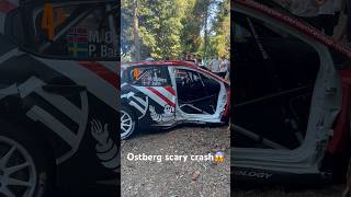 Mads Ostberg SCARY CRASH ERC 12° Rally di Roma Capitale 2024 rally wrc automobile erc crash [upl. by Johppa]