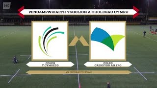 RYGBI BYW Coleg y Cymoedd v Coleg Caerdydd ar Fro  S4C [upl. by Faina]