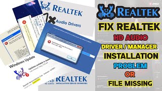 How to Fix Realtek Hd Audio Manager Install Problem । Realtek Installation Problem । Realtek [upl. by Benetta]