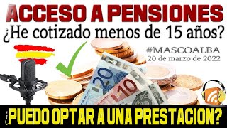 💬 ¿Qué pensiones puedo acceder si he cotizado menos de 15 año Acceso a pensiones no contributivas [upl. by Neelcaj333]