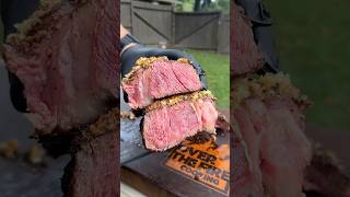 Hanging Tomahawk Steak with Spanish Garlic Crust  Over The Fire Cooking by Derek Wolf [upl. by Tiernan]