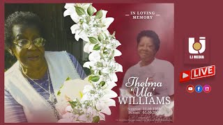 Thelma Ula Williams  Funeral [upl. by Irehs]