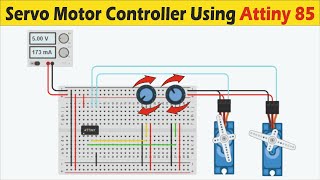 How to operate Attiny85 with servo motor  Attiny85 Controller [upl. by Eusassilem]