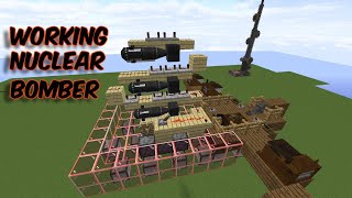 How to make a quotRealistic NUCLEAR BOMBERquot in Minecraft  Valkyrien Skies amp HBMs Nuclear Tech Mod [upl. by Aicila]