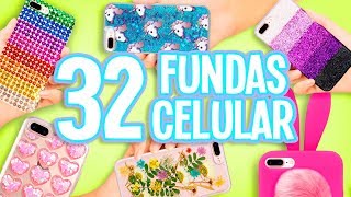 32 IDEAS PARA HACER FUNDAS PARA TU CELULAR ❤️COMPILACIÓN  Tutoriales Belen [upl. by Rebane]